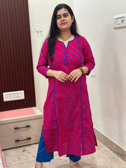 Gulzar lehriya suit set pink