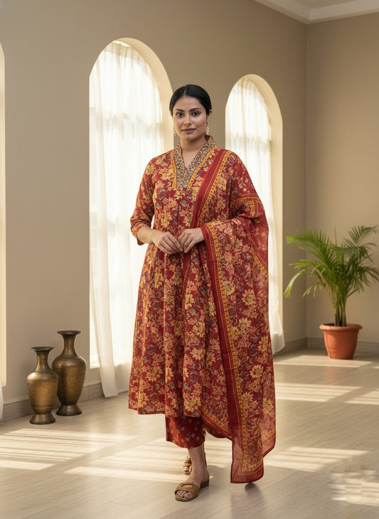 Bagru Print Cotton Suit