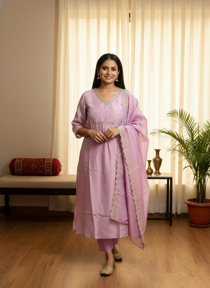 Viscose Shimmer Silk suit For Women