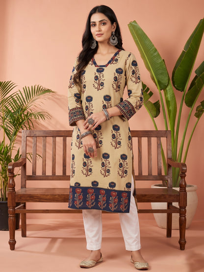 Airy Cotton Kurti for women blue