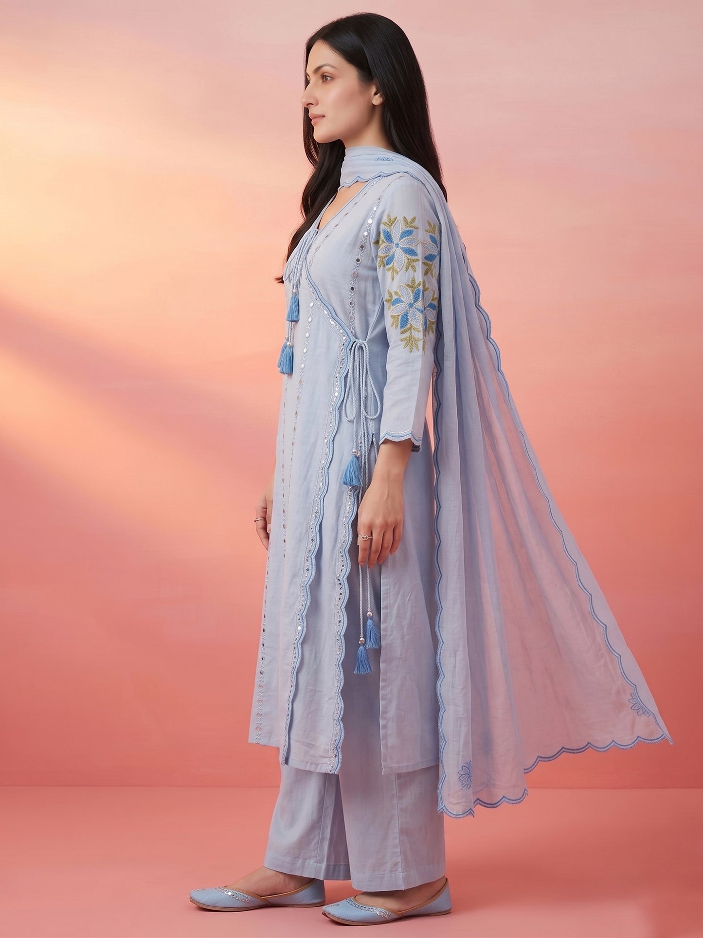 Jasmine Cotton kurta Set with dupatta