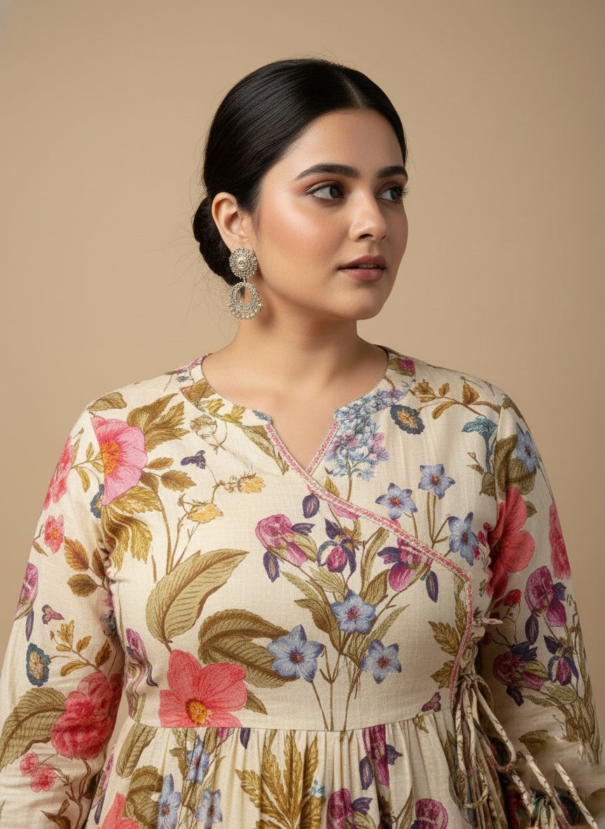 Angarkha cotton suit