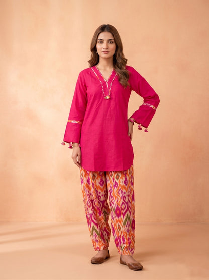Jasmine Farshi Salwar Suit Pink