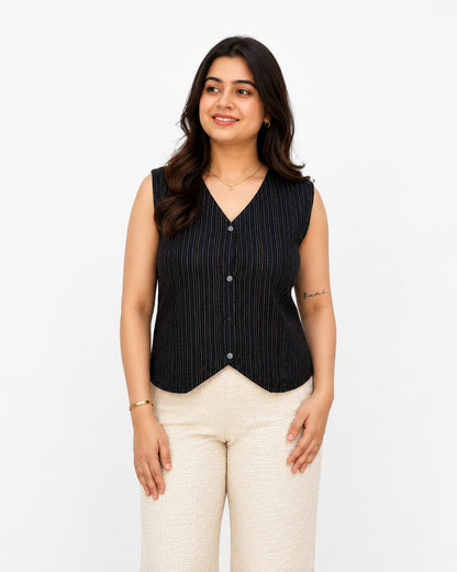 Short Cotton tunics for women Black