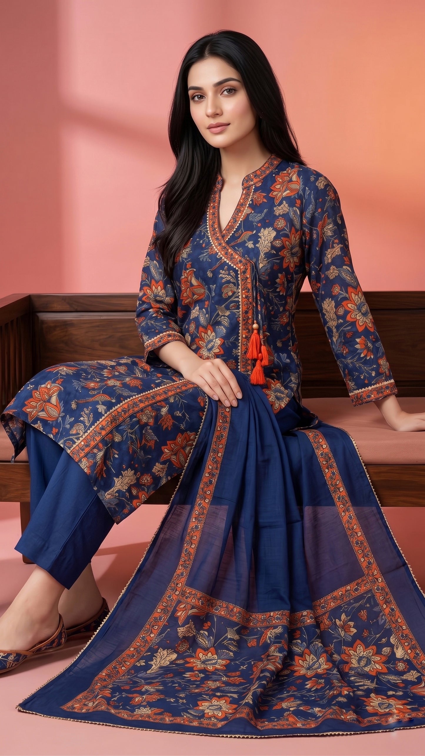 Jasmine Cotton kurta Set with dupatta