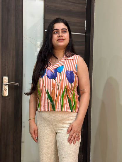 Short Cotton tunics for women with cotton lining