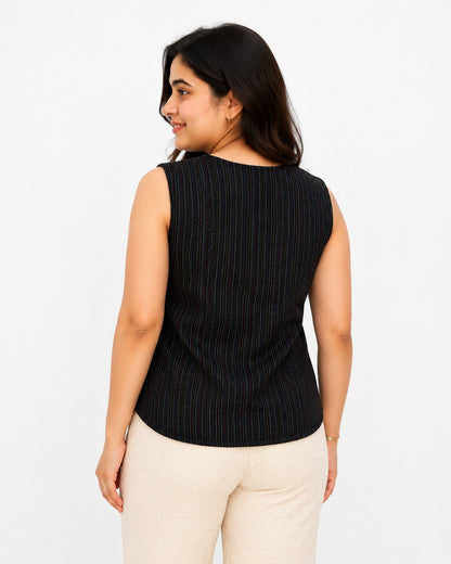 Short Cotton tunics for women Black