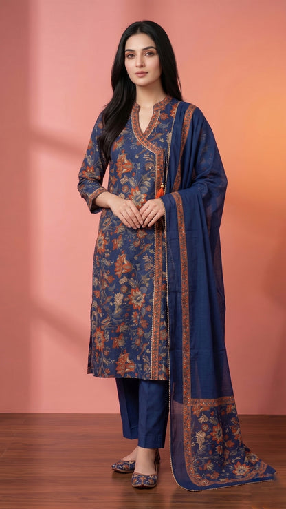 Jasmine Cotton kurta Set with dupatta