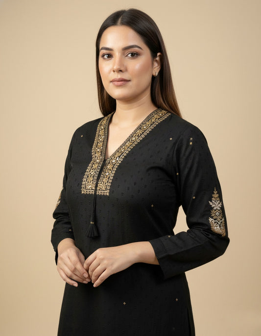 Cotton Black Suit