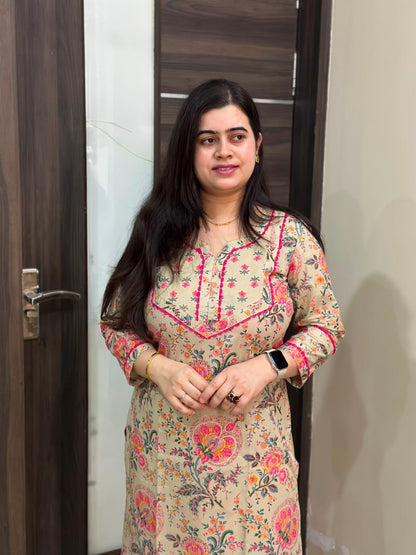 Gulmohar Cotton kurti for women floral