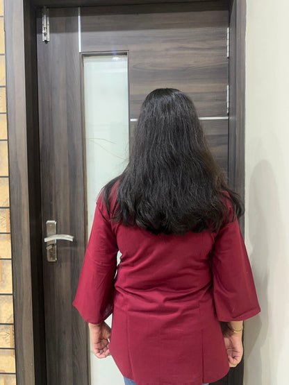 NAZAKAT short kurti red