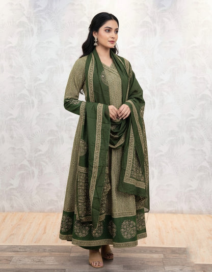Premium Cotton kurta set for women with dupatta
