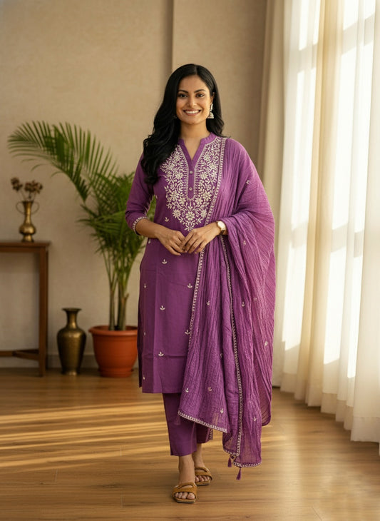 Premium Cotton Suit For Women PUR