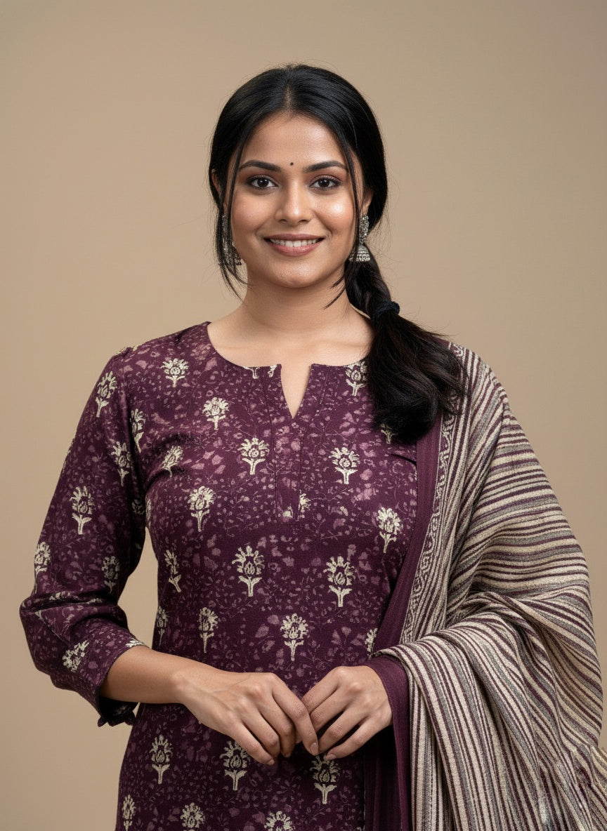 Printed Cotton Suit
