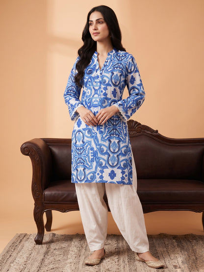 Jasmine Farshi Salwar Suit lndigo