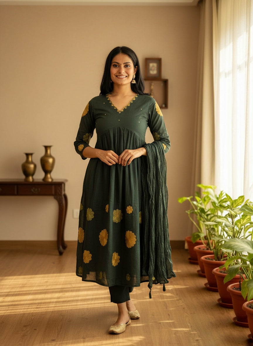 Alia Cotton Suit For Women