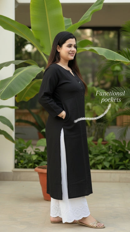 Airy Linen Long Kurta