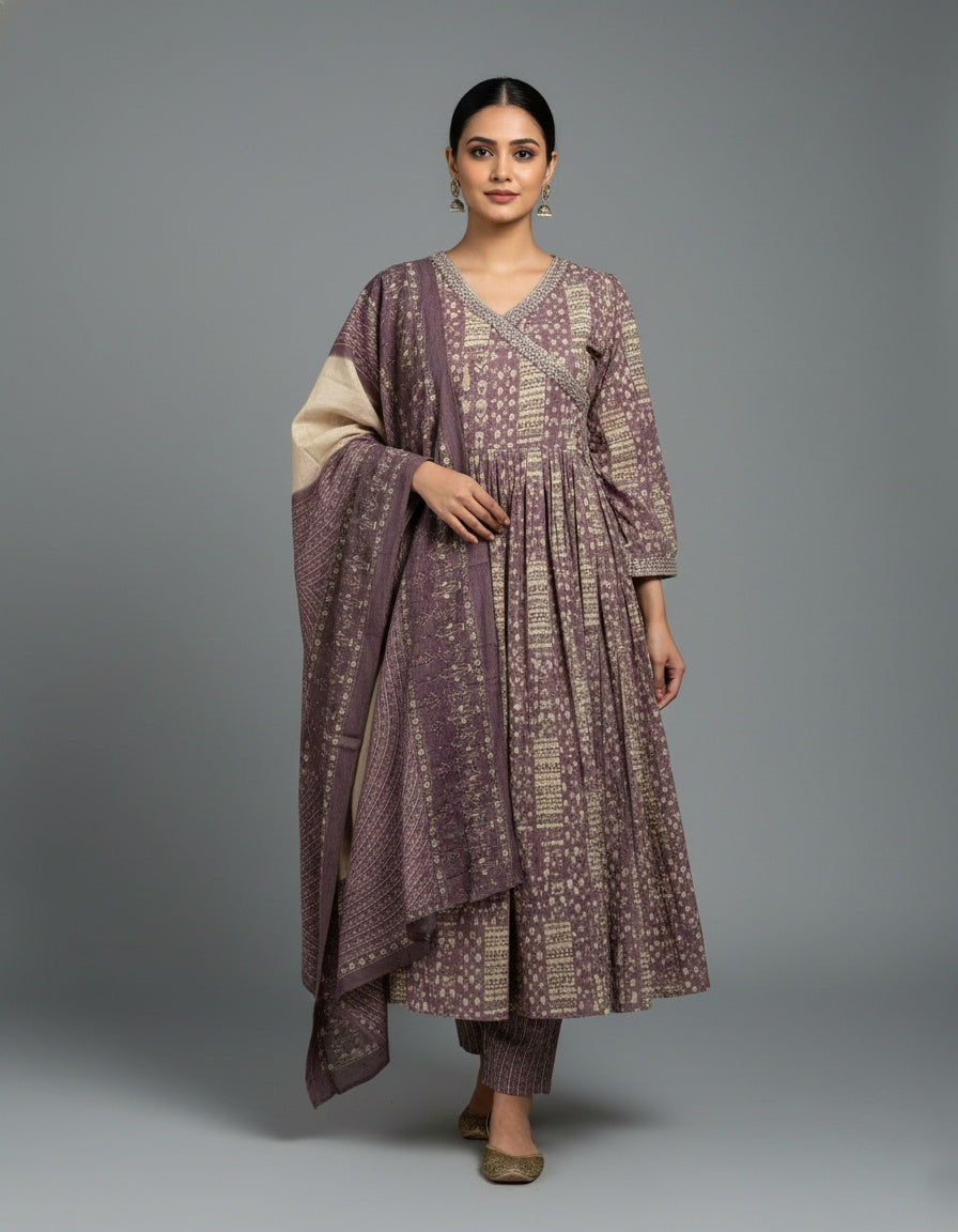 muslin silk suit gr45