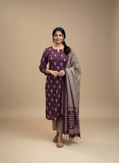 Printed Cotton Suit