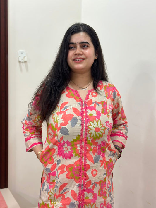 Gulzar printed cotton cord set