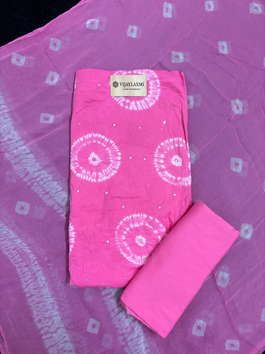 Cotton Suit Material with Chiffon Dupatta