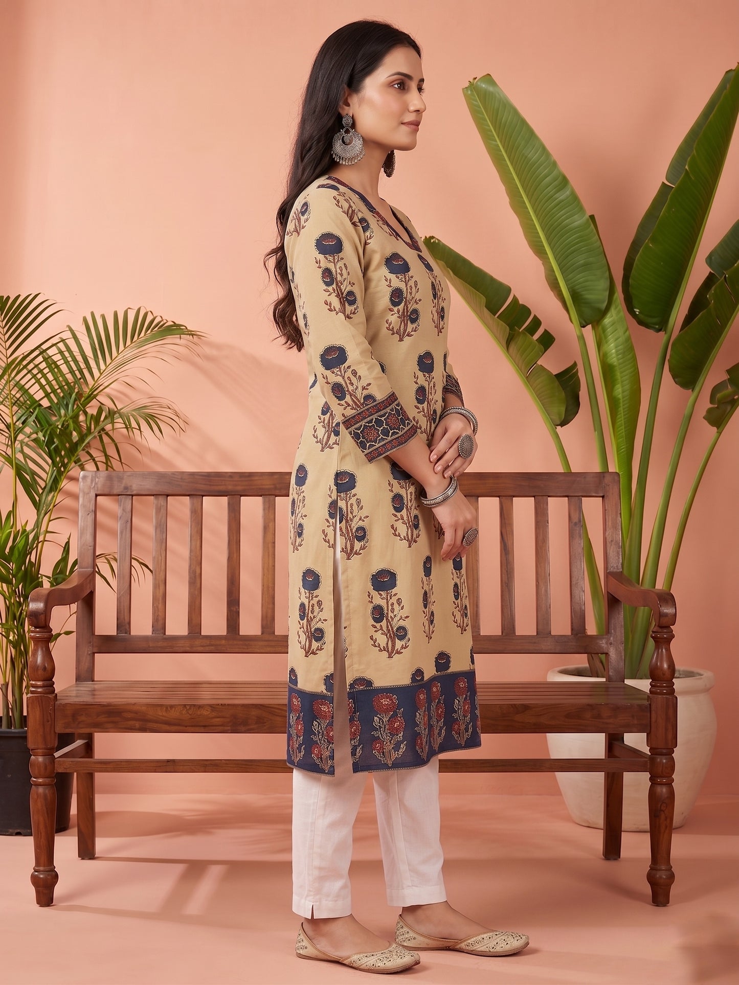 Airy Cotton Kurti for women blue