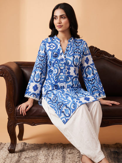 Jasmine Farshi Salwar Suit lndigo
