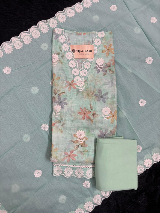 LINEN UNSTITCHED SUIT