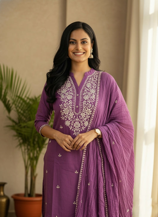 Premium Cotton Suit For Women PUR