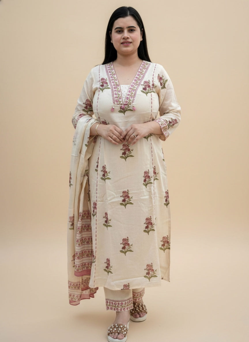 Bani Cotton kurta Set with dupatta