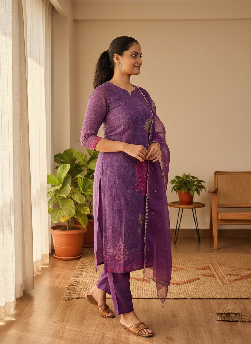 soft organza suit set