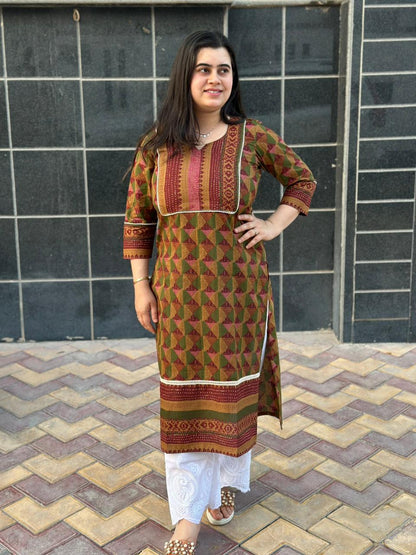 Airy Cotton kalamkari kurti for women