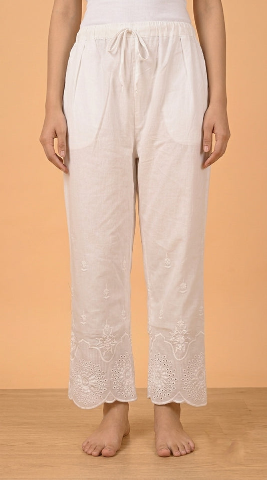 Cotton chikankari hakuba pants