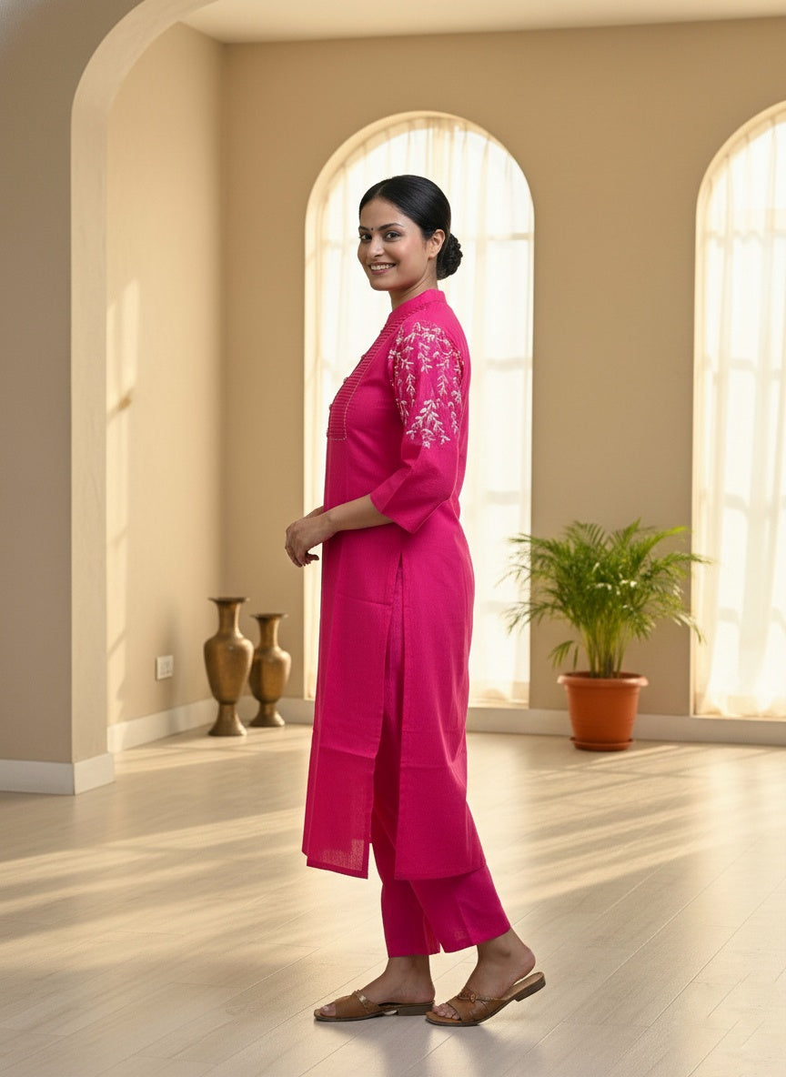 Premium Cotton Kurta Set For Women