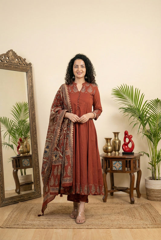 Kiara Cotton Kurta Embroidery Work Kurti Pant And Dupatta