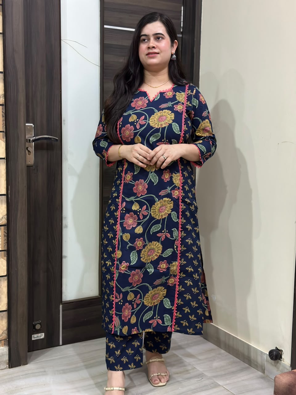 Mehar premium cotton Kurta & Pant blue