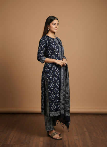 Indigo Cotton Suit