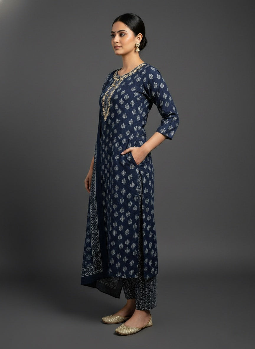 blue muslin suit 176