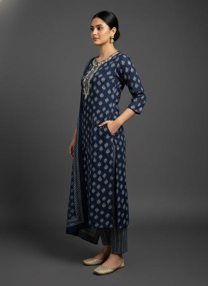 blue muslin suit 176
