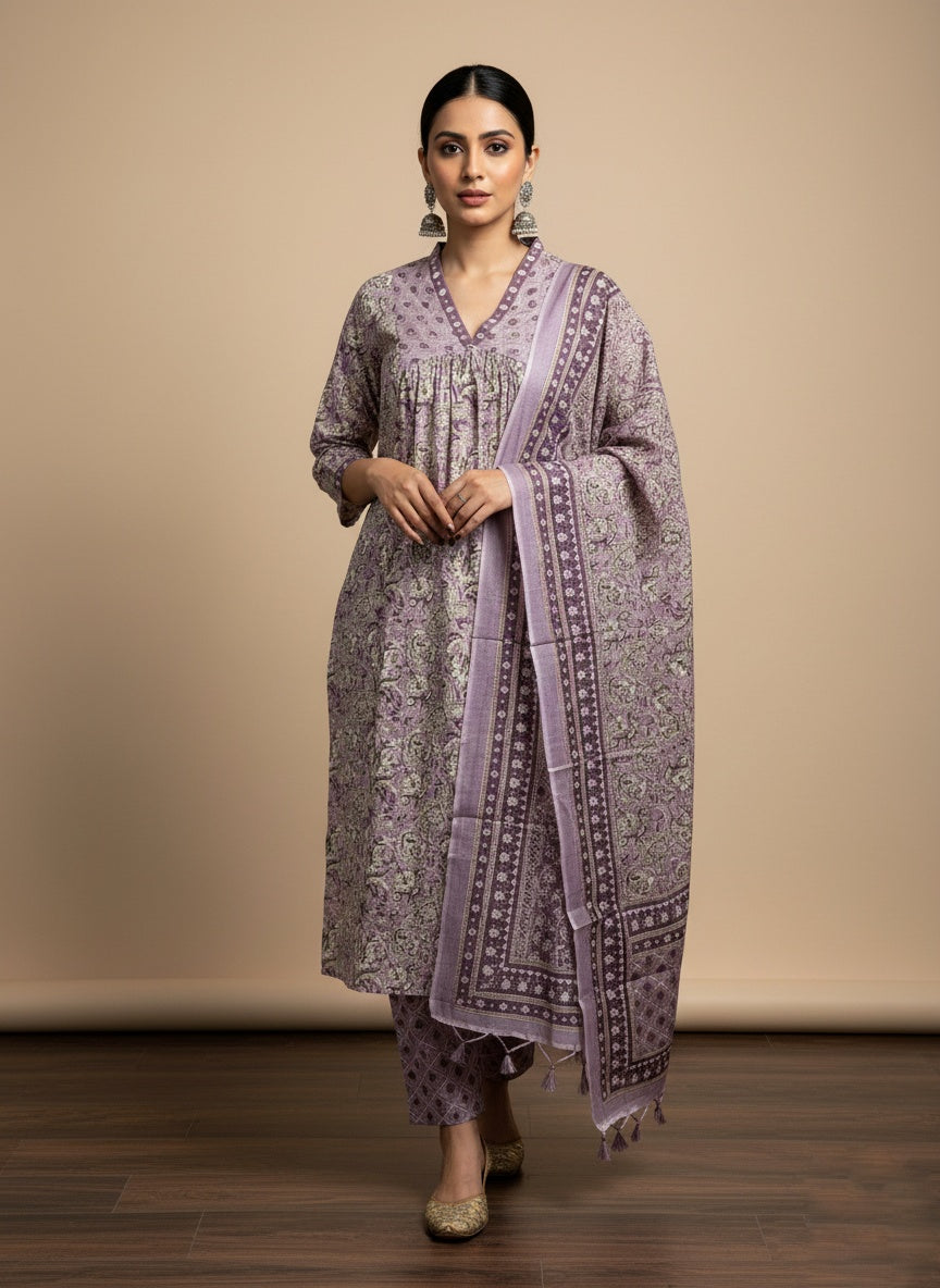 Bagru Print Cotton Suit