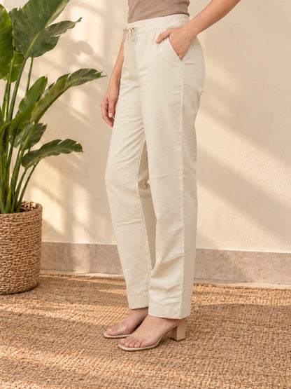 Premium Cotton Pants cream