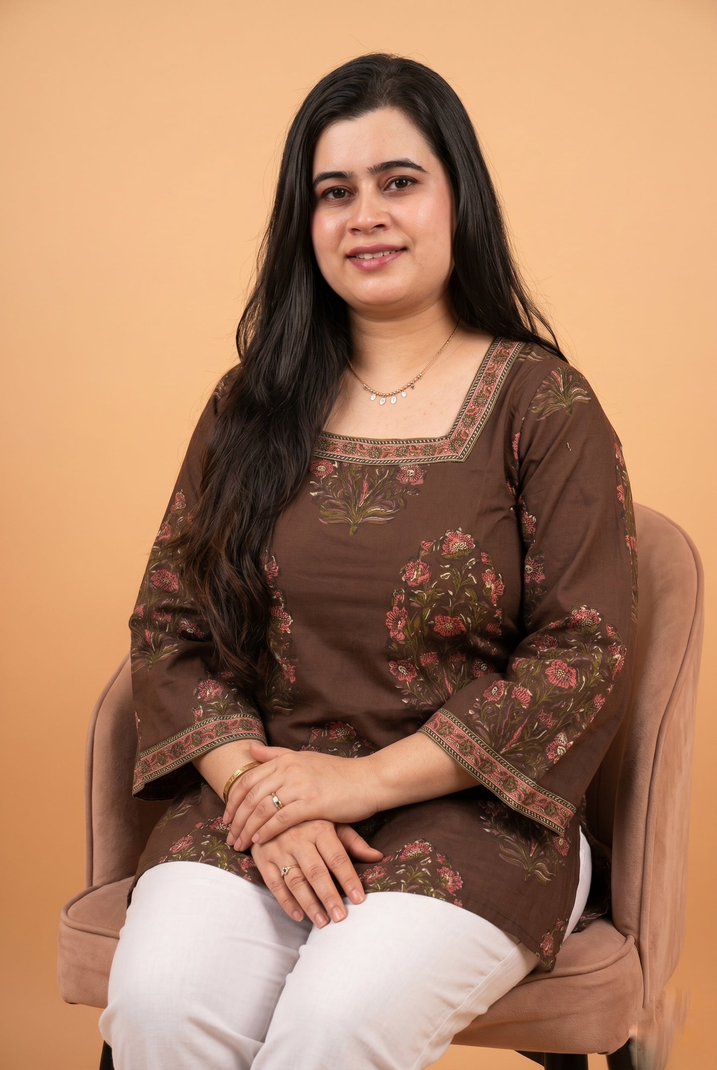 Jasmine short kurti Brown