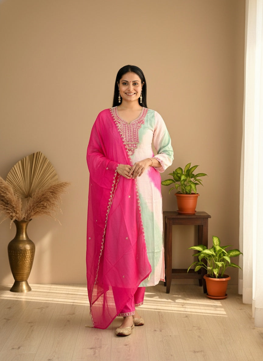 Pure Viscose Soft Silk Suit