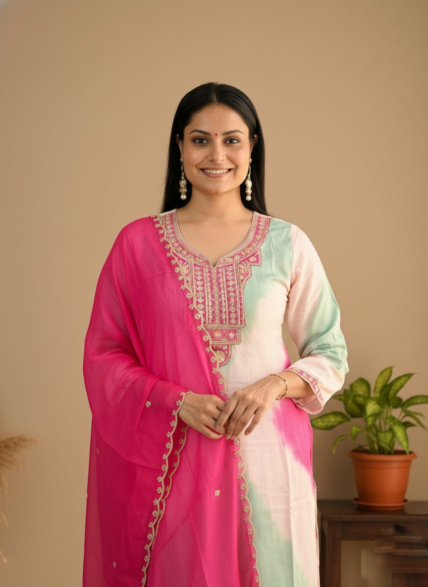 Pure Viscose Soft Silk Suit
