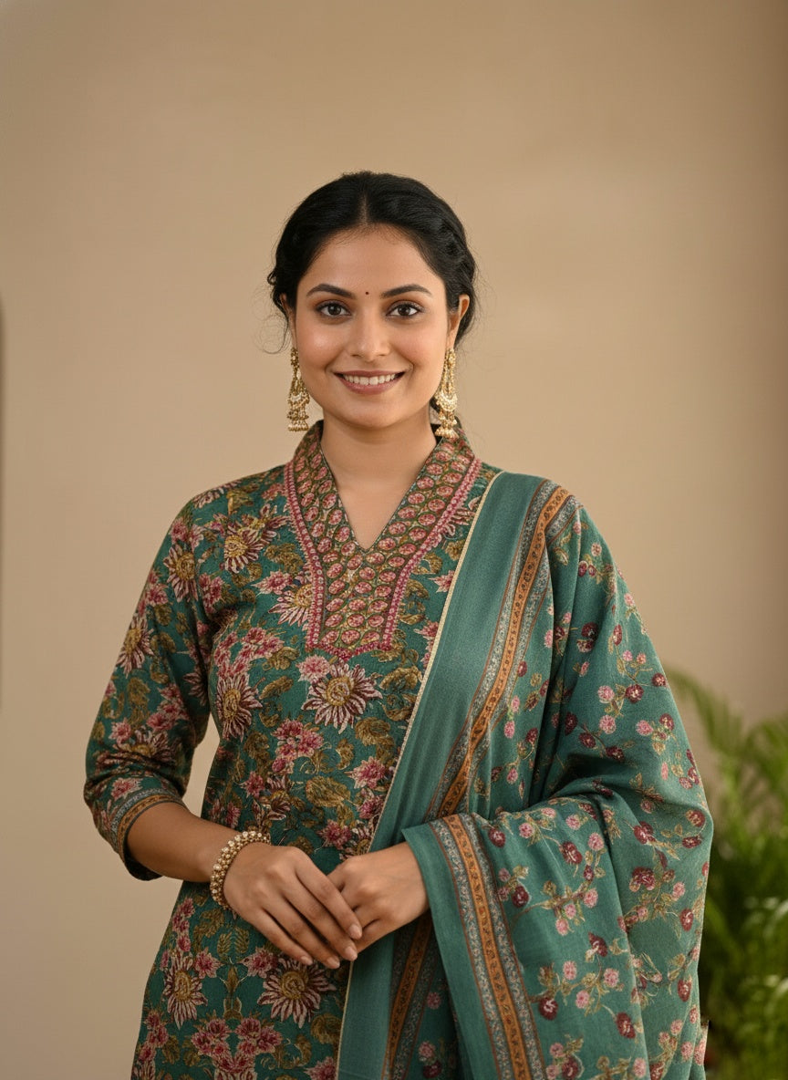 Bagru Print Cotton Suit