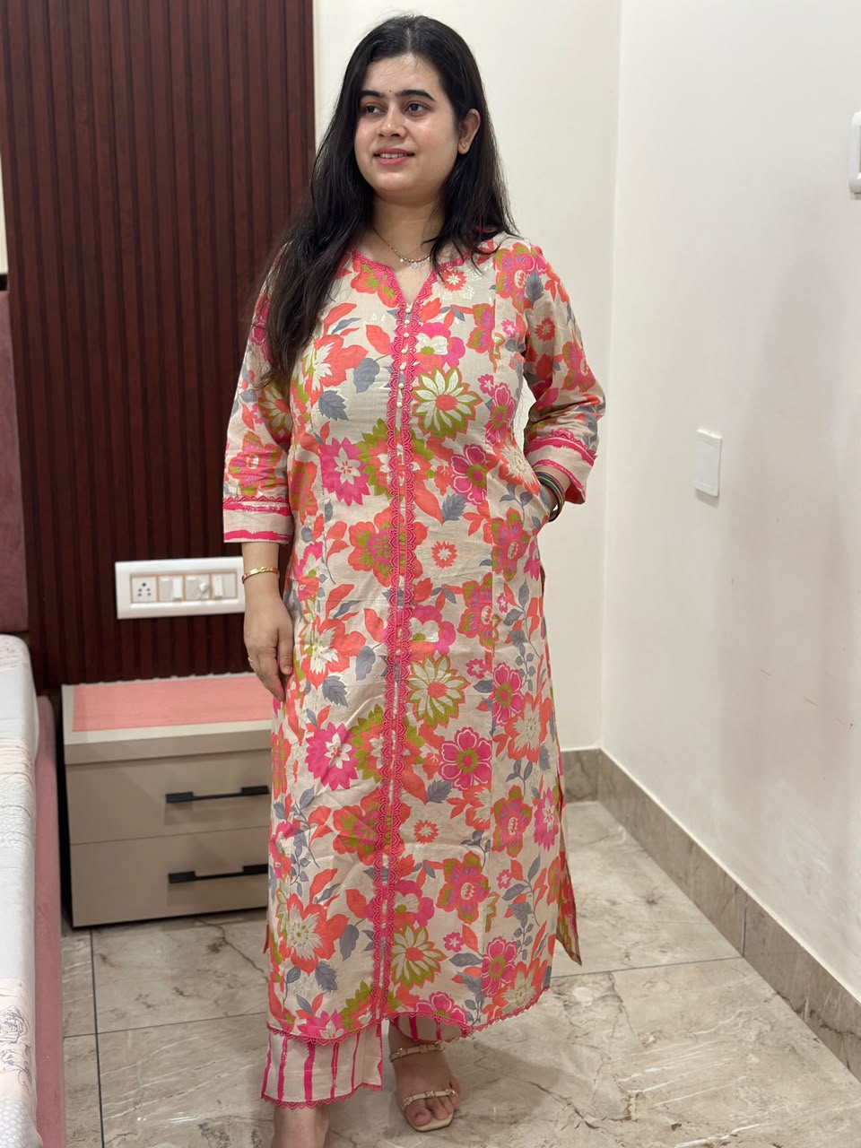 Gulzar printed cotton cord set