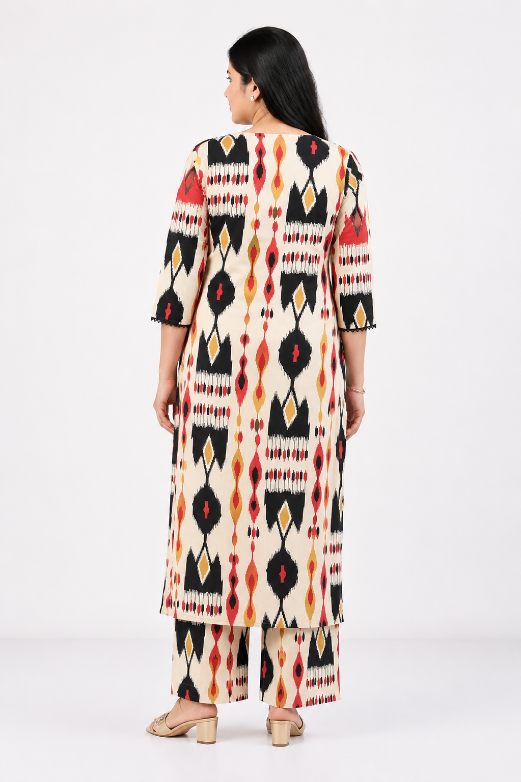 Gulzar ikkat printed cotton cord set