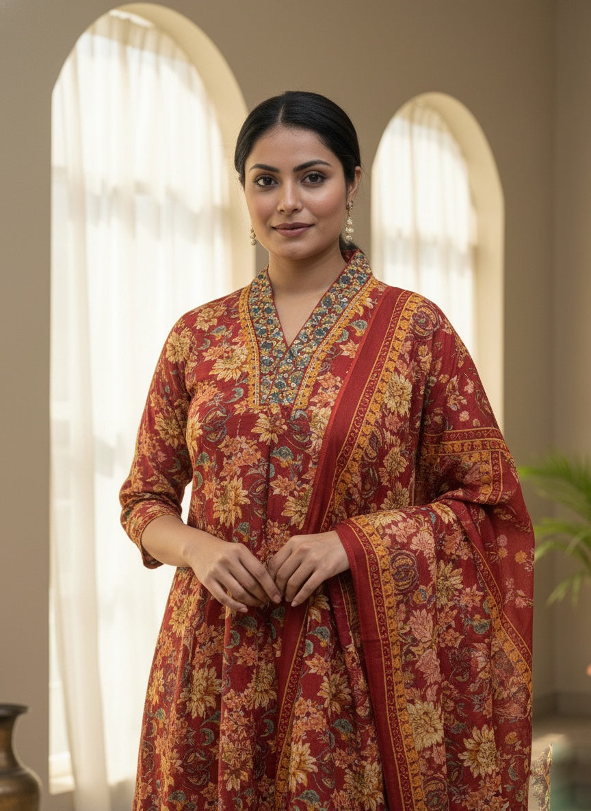 Bagru Print Cotton Suit