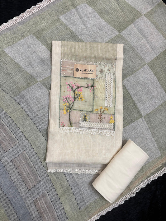 LINEN UNSTITCHED SUIT