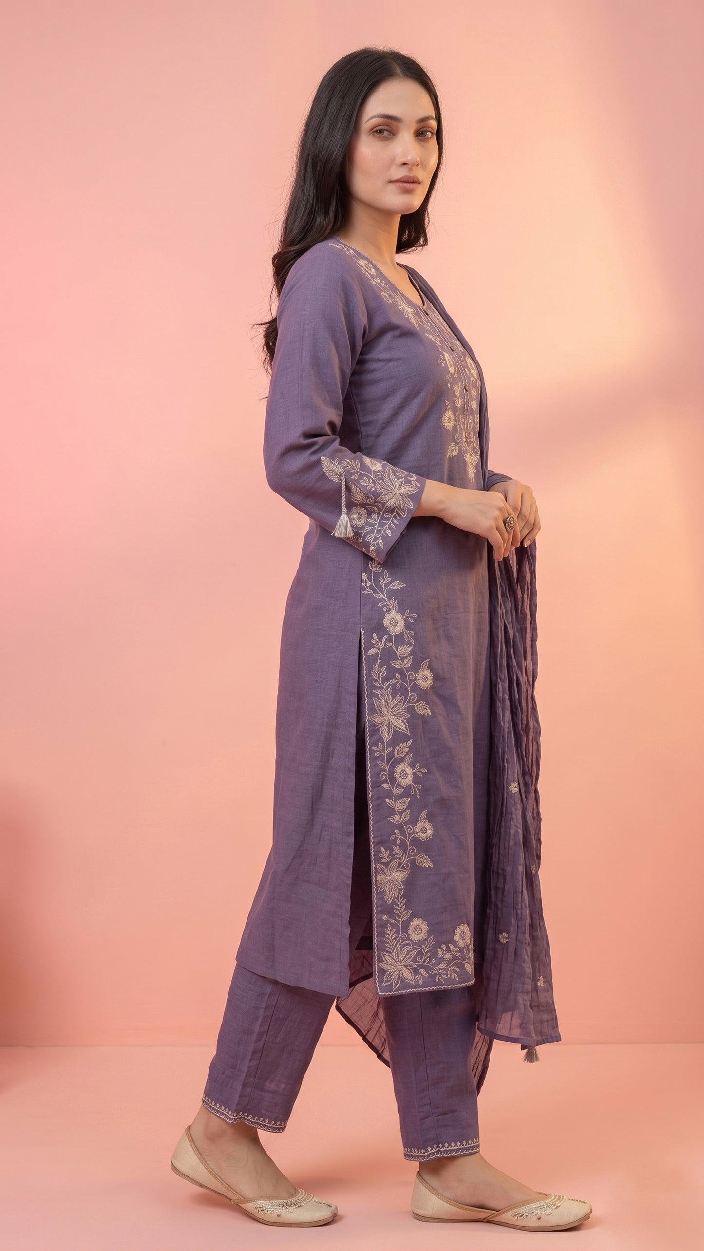 Jasmine Cotton kurta Set with dupatta
